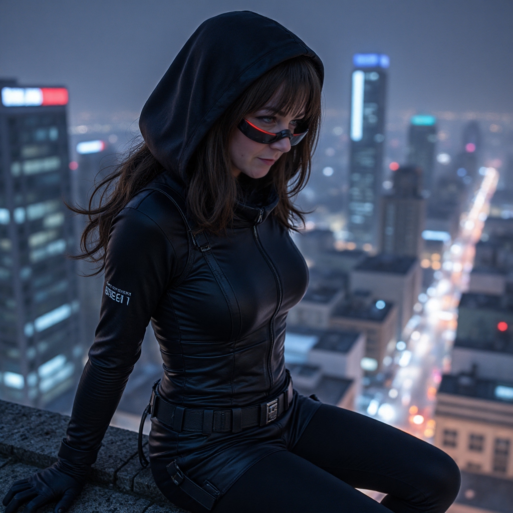 Woman cyber stealth